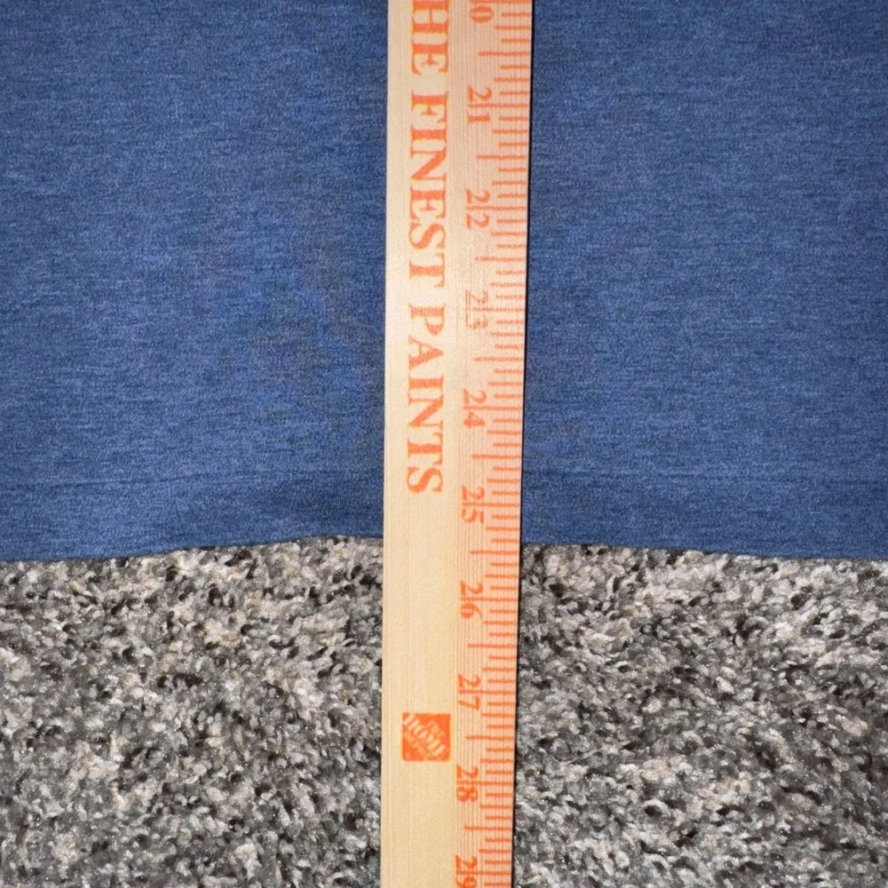 Polo Ralph Lauren Mens Large Blue Heathered Cotton Classic Fit Polo Shirt